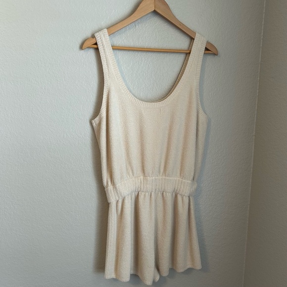 Spiritual Gangster Women's Serenity Soft & Cozy Romper Jumpsuit in Ivory, Large - Picture 8 of 10